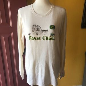 John Deere farm chick shirt